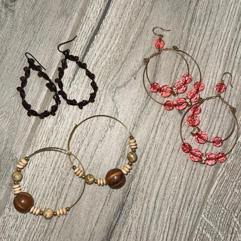 3 Pairs of Earrings